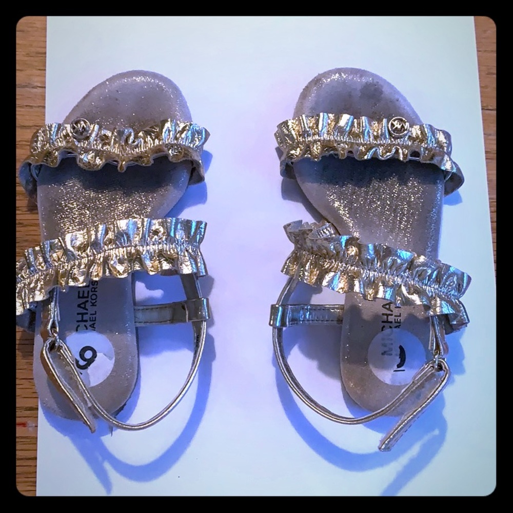 Girls gold sandals